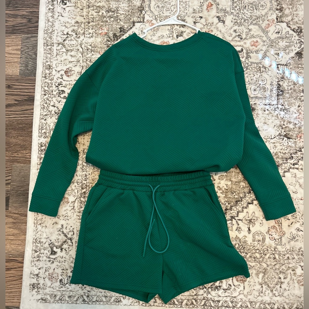Quilted Kelly Green set